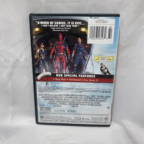 Deadpool 2 DVD Movie 2018 with Case Rated R - Picture 3 of 7